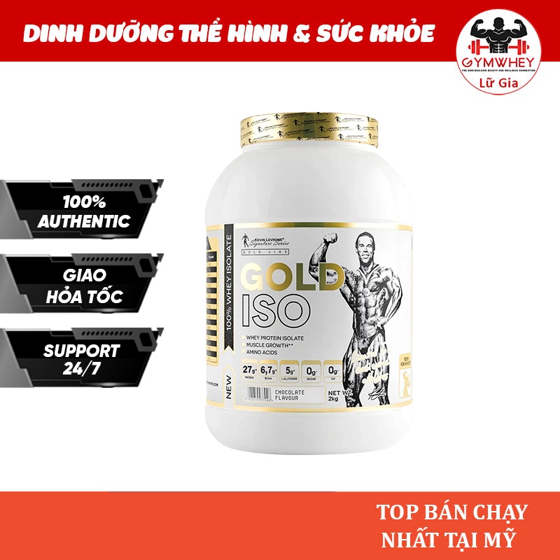 Kevin Levrone Whey Gold Iso Bổ Sung Protein Nguyên Chất Giúp Tăng Cơ Giảm Mỡ 2 Kg (66 Lần Dùng)
