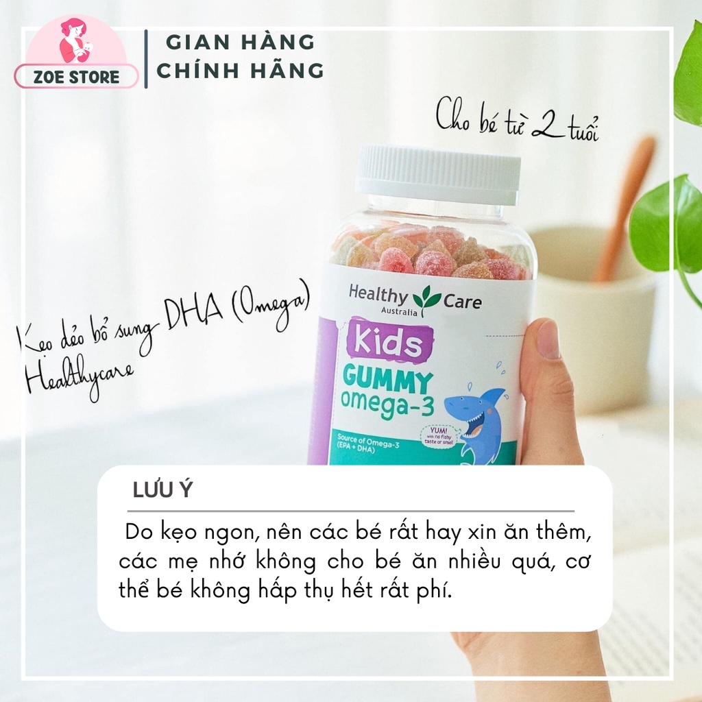 Kẹo Gummy Omega 3 Healthy Care Úc