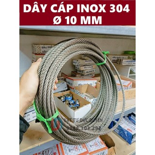 Dây cáp INOX 304 Phi 10mm (9.5)