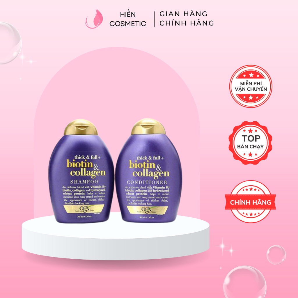 Gội xả Biotin collagen tím