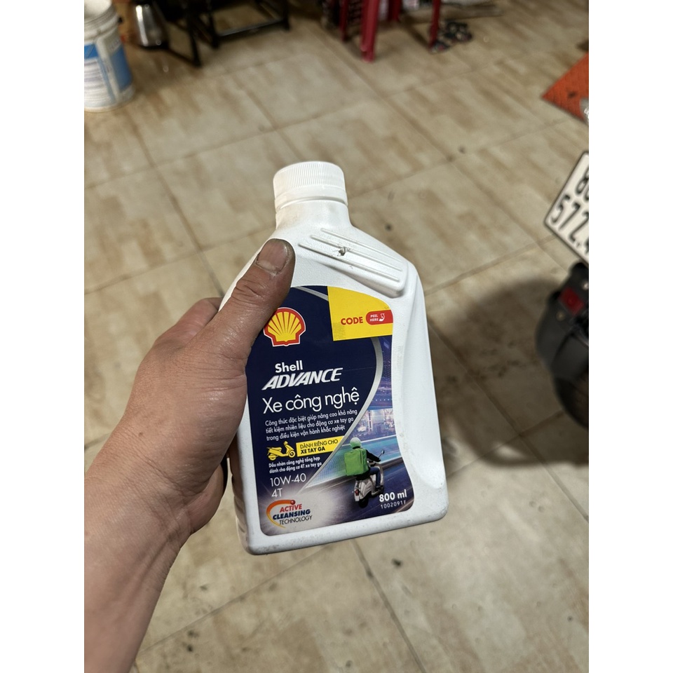 Dầu shell gốc tổng hợp dành cho xe tay da 0.8L