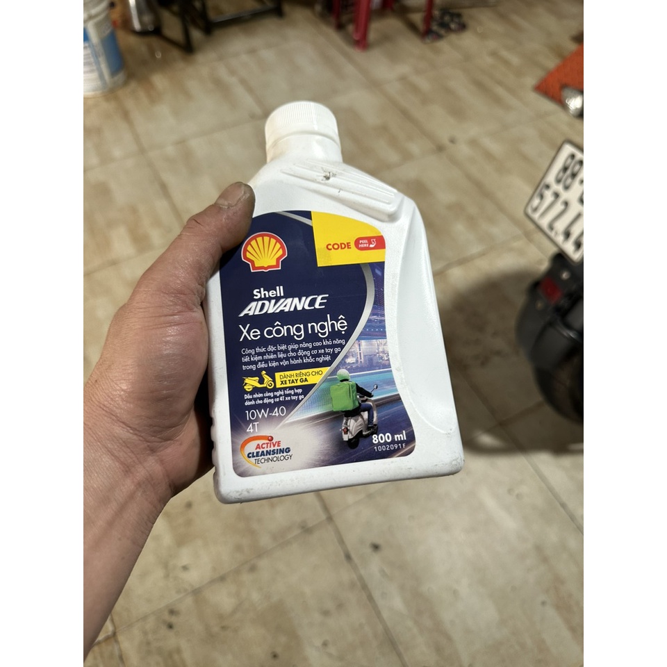Dầu shell gốc tổng hợp dành cho xe tay da 0.8L