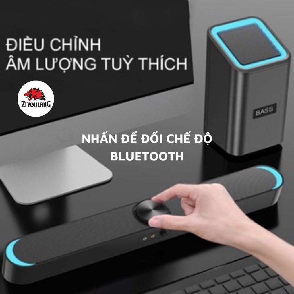 Loa Vi Tính Bluetooth Để Bàn Có Led ZiyouLang D238 Bản Cao Cấp 2023 Có Micro Âm Thanh Siêu Hay Trang Bị Loa Trầm Riêng