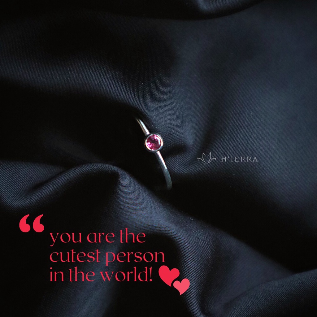 Nhẫn bạc nữ H'ierra Water Ring miniver đính đá Moonstone/ Perdiot/ Spinel