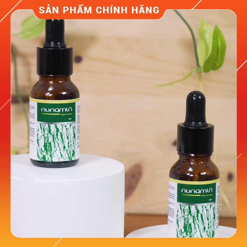 Serum Nunamin 15ml Chuyên dùng cho mụn cóc, mụn cơm, mắt cá chân tay, chai sần