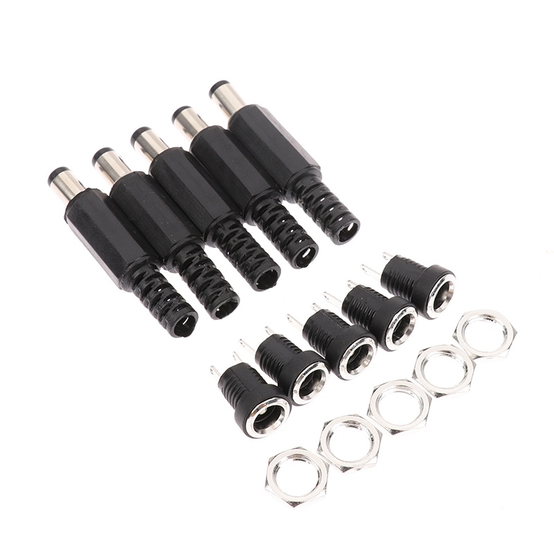 Set 5 Cặp Phích Cắm Nguồn Dc 12V Dc 5.5X2.1 Tiện Dụng