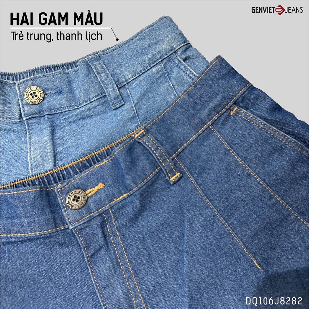 Quần Jeans Nữ Genviet Chất Bò Mềm Cao Cấp Không Phai DQ106J8282