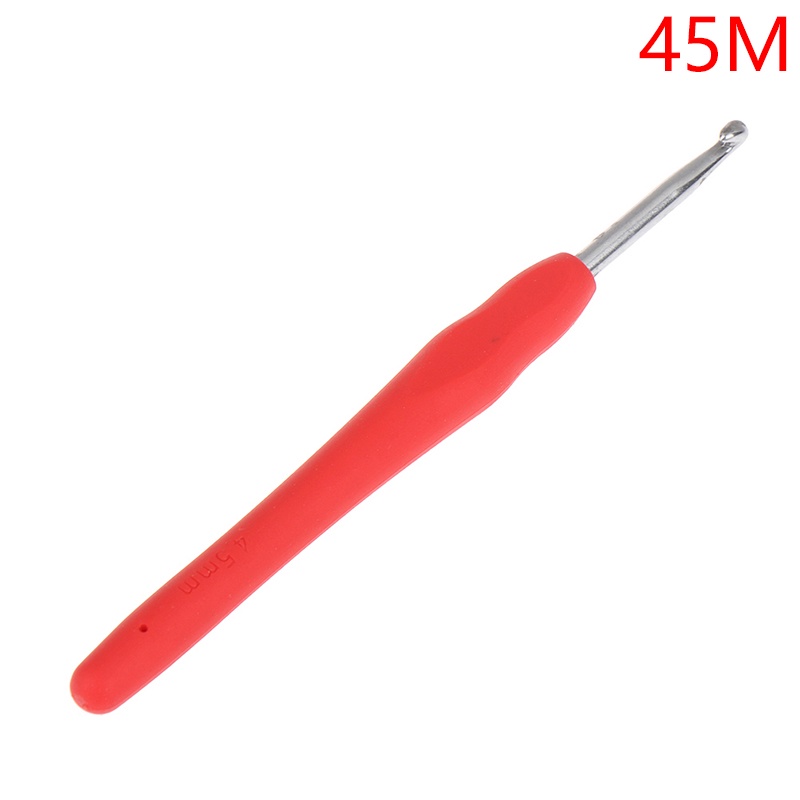 1 Kim đan len tay cầm cao su mềm màu cầu vồng 2.0-6.0mm chất lượng