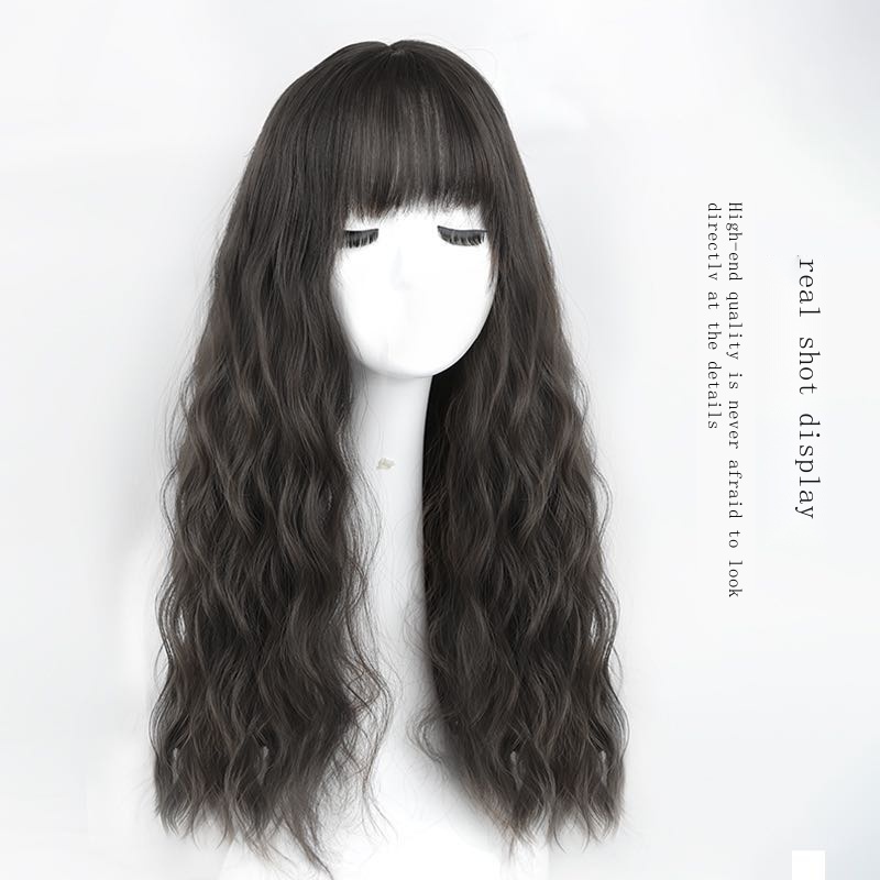 Hermione Bộ Tóc Giả Dài Mái Bằng Len Lông Xù Xinh Xắn Dành Cho Nữ Hóa Trang lolita