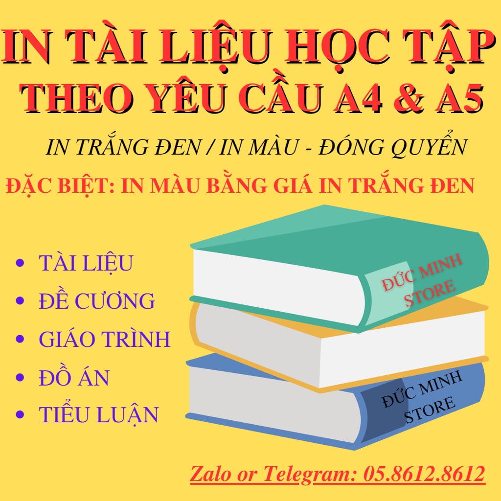 IN TÀI LIỆU HỌC TẬP THEO YÊU CẦU A4 A5