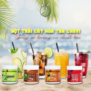 Bột trái cây hòa tan chavi nhiều hương vị dùng pha nước trái cây