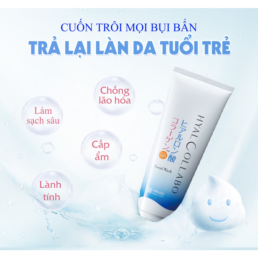 Sữa Rửa Mặt Tạo Bọt Chống Lão Hóa MEISHOKU Hyalcollabo 100G