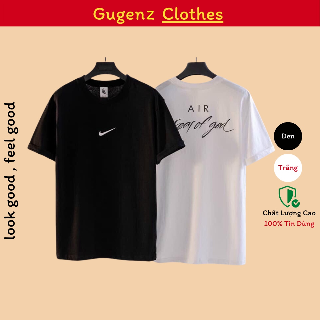 Áo Thun Nike Đen Trắng Nam Nữ Form Rộng Tay Lỡ Gugenz.Clothes - Local Brand - T05