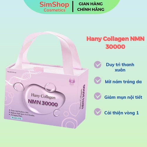 Collagen Hany Nmn 30000 Mờ Nám, Đẹp Da, Đẩy Lùi Lão Hóa, Tăng Cường Nội Tiết Tố Simshop102 30 Gói