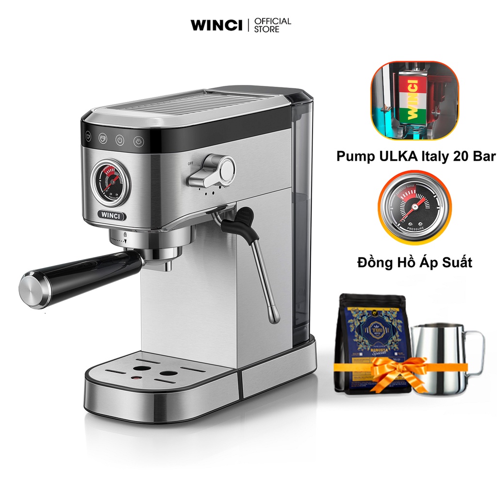 Máy pha cà phê Espresso Winci CM 5100, áp lực 20 bar, bảo hành 2 năm