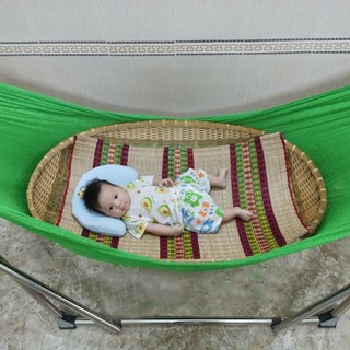 Nôi tre đặt nằm võng cho bé trẻ sơ sinh size lớn từ 0-24 tháng tuổi