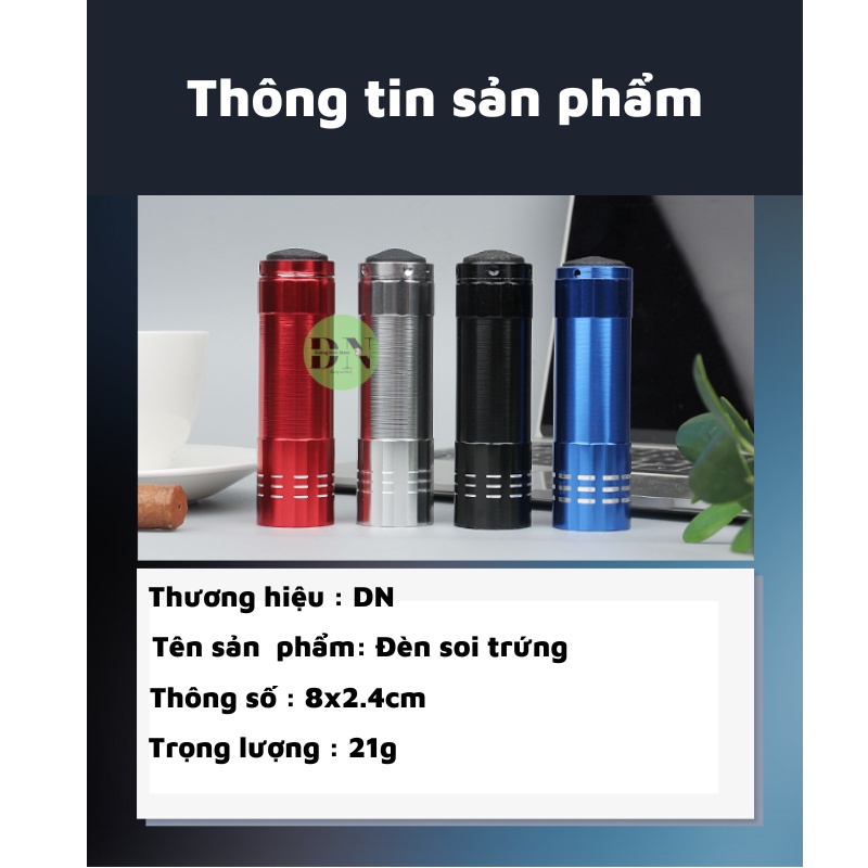 Đèn soi trứng thông minh 9 bóng led DN63