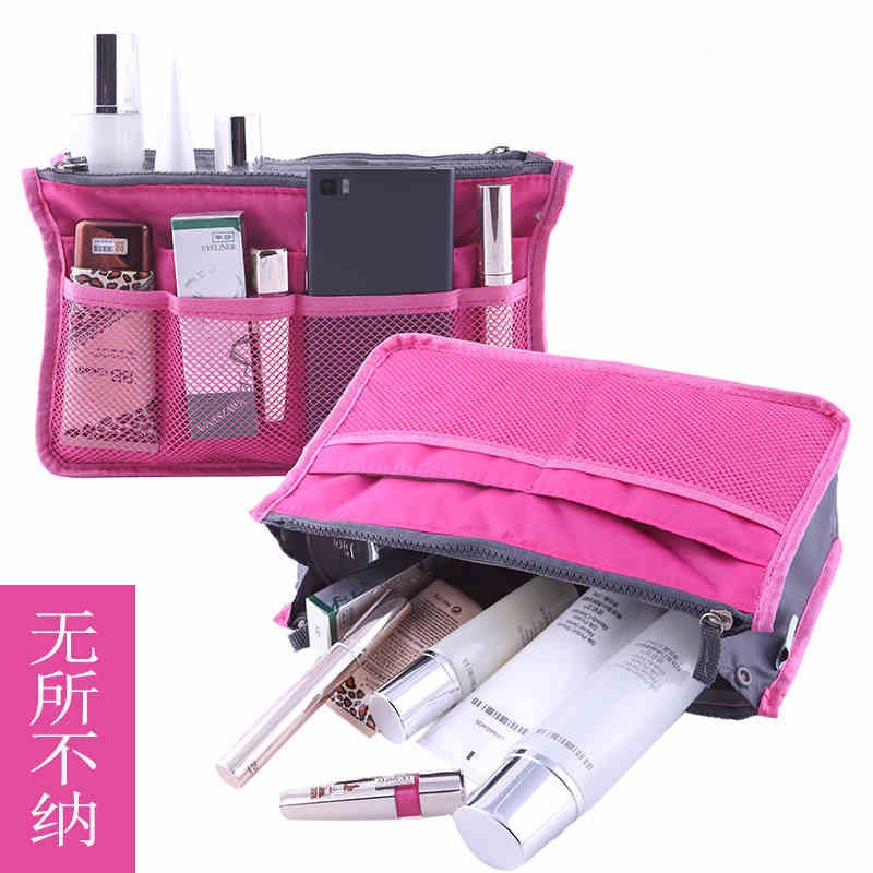 Túi 13 ngăn khóa kéo gấp gọn giỏ xách đựng mỹ phẩm du lịch đồ dùng cá nhân cọ trang điểm sách vở tai nghe sạc điện thoại