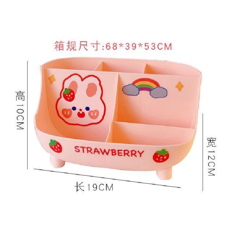 Kệ Đựng Bút, Hộp Đựng Bút Để Bàn Lưu Trữ Văn PHòng Phẩm Kèm Sticker Dễ Thương