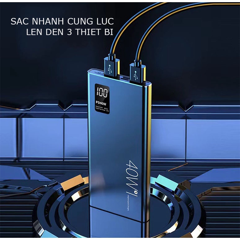 Sạc Siêu Nhanh Công Suất 40W - Pin Sạc Dự Phòng Senruko 20000mAh Sạc Nhanh 2 Chiều