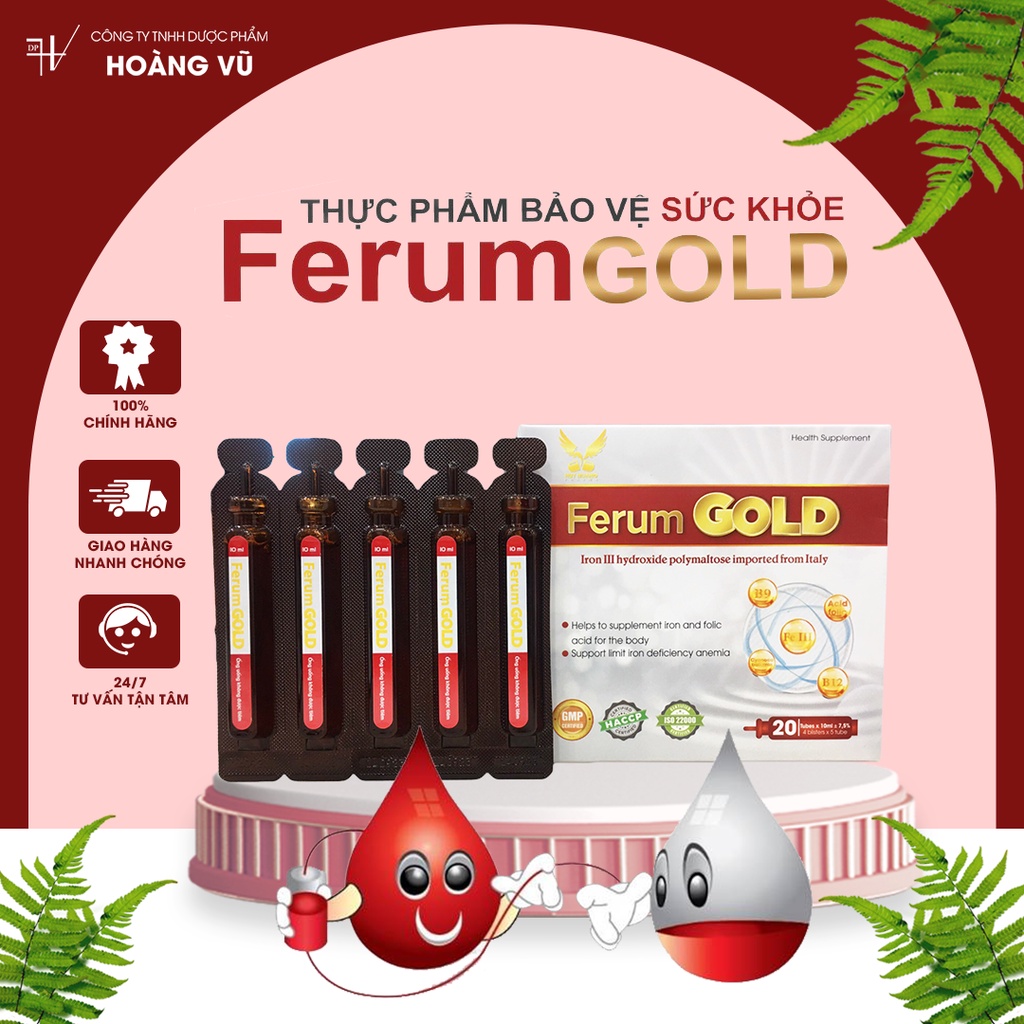 Siro Bổ Sung Sắt FERUM GOLD - Bổ sung sắt và acid folic cho cơ thể