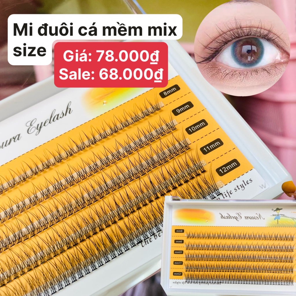 Mi chùm kết hợp nhiều size mi( Không kèm keo