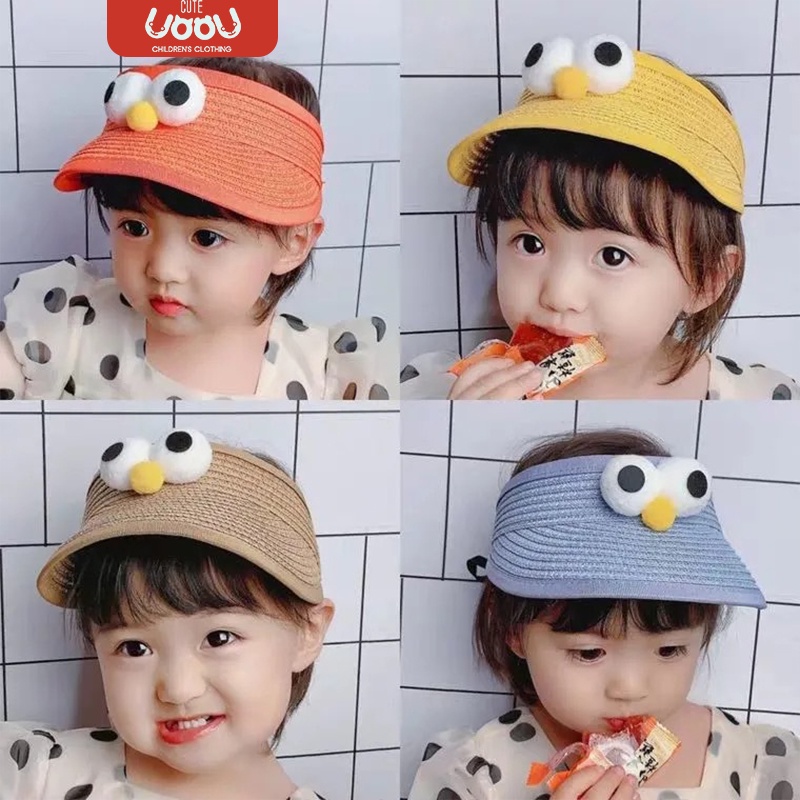 Sun baby Mũ Chống Nắng Họa Tiết Đôi Mắt Hoạt Hình 7 Màu Thời Trang Mùa Hè Cho Bé