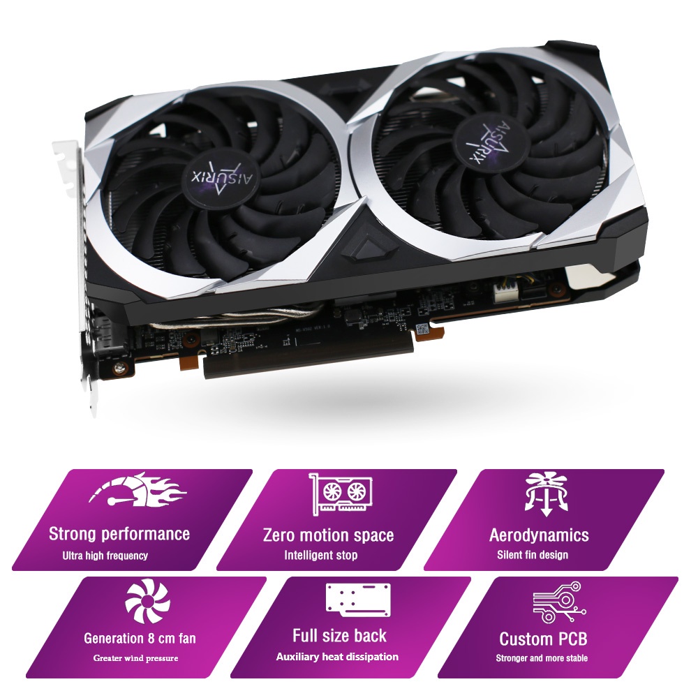 AISURIX Card màn hình VGA  AMD RX 6600 8GB GDDR6 128Bit PC