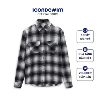 Áo Sơmi Flannel Nam Tay Dài ICONDENIM Relaxed Trẻ Trung SMID0063