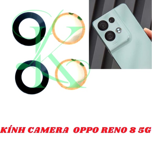 Kính camera Oppo Reno 8 5G kèm keo dán