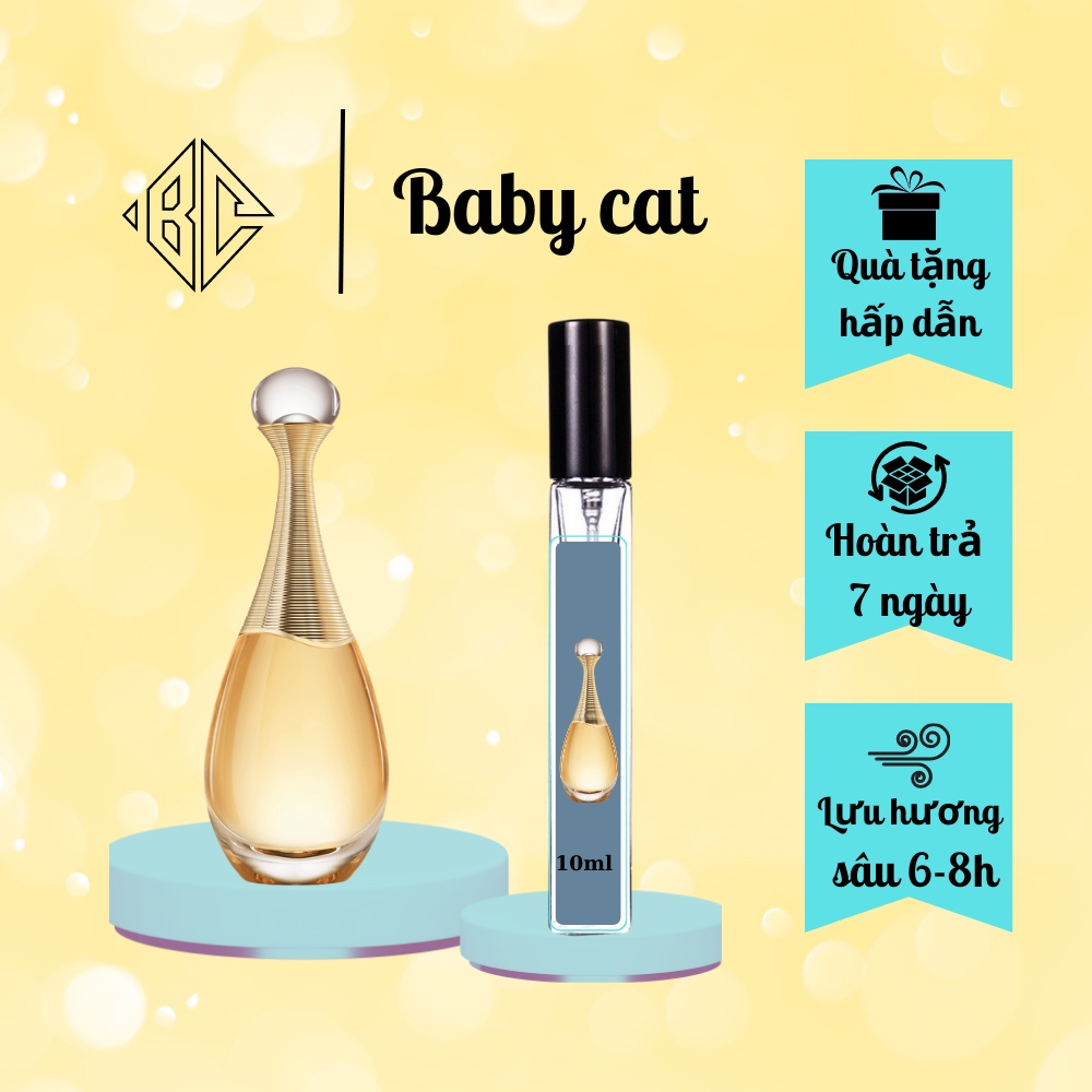 Nước hoa nữ chính hãng Dior J'adore Eau de Parfum | Mẫu thử lưu hương lâu 10ml | Sản phẩm được yêu thích