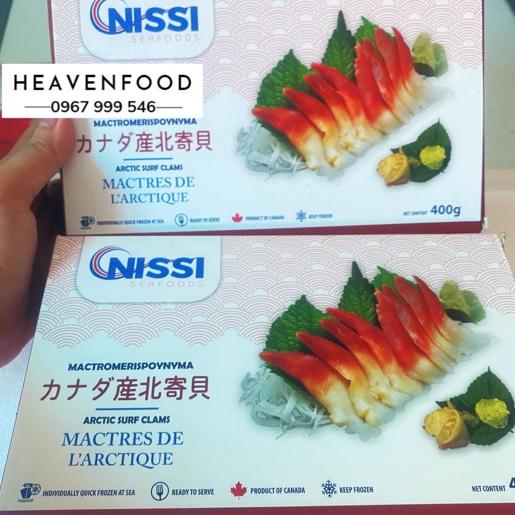 SÒ ĐỎ NHẬT BẢN HOKKIGAI SIZE L, ĂN SASHIMI, SUSHI, NHẬP KHẨU NHẬT