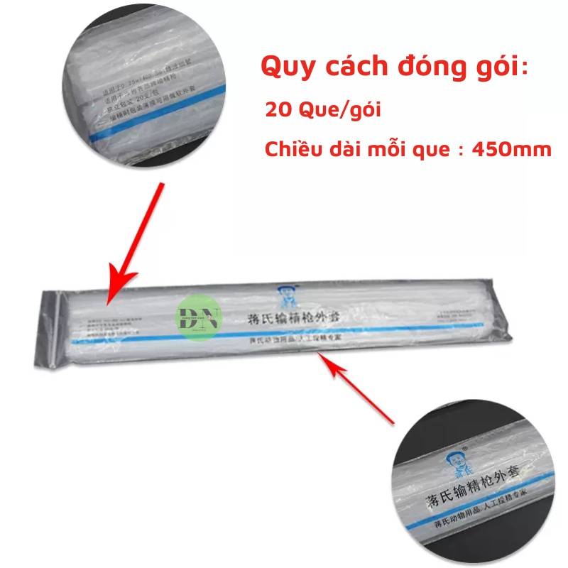 Ống gen thụ tinh cho bò, gia súc DN64