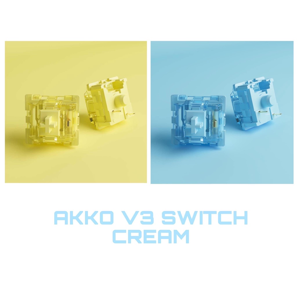 SWITCH AKKO CREAM YELLOW/BLUE V3 (Lẻ 1 Switch) - Hàng chính hãng