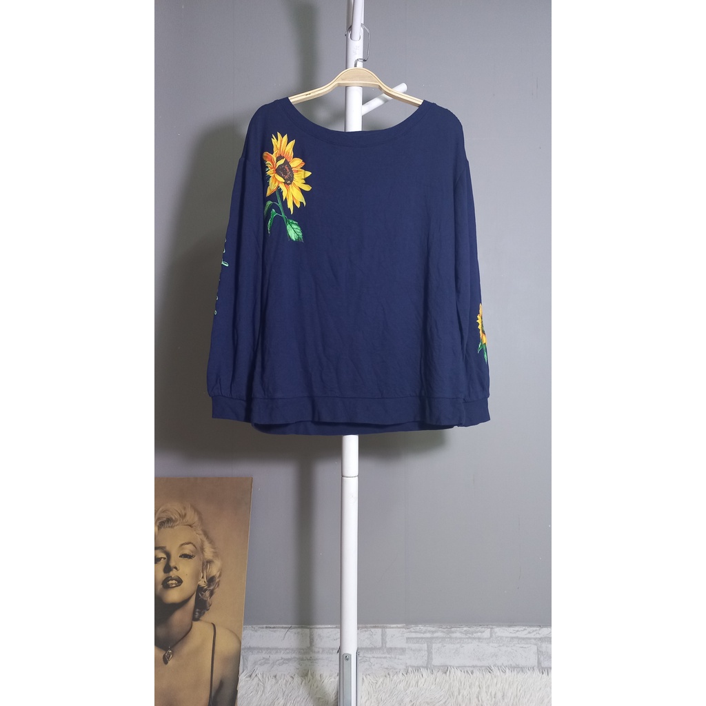 Áo thun nữ dài tay in hoa chất rayon xuất khẩu Colleen Lopez