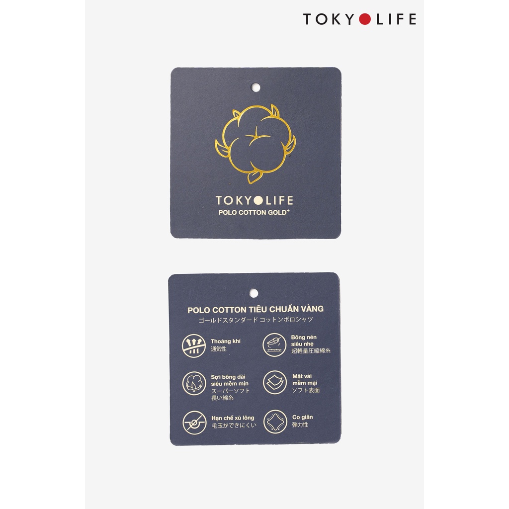 Áo Polo NAM Gold+ cổ trơn dáng suông TOKYOLIFE C7POL800M