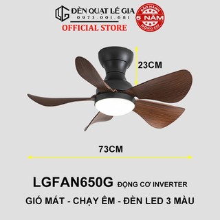 Quạt Trần Cho Trần Thấp 2m-3m | Quạt Trần Mini có đèn 3 cánh 5 cánh | Quạt trần cổ ngắn chung cư