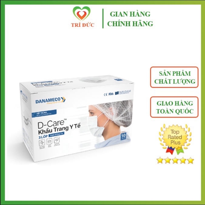 Khẩu trang y tế tiệt trùng 3 lớp Danameco D-Care (thiết kế dây buộc)
