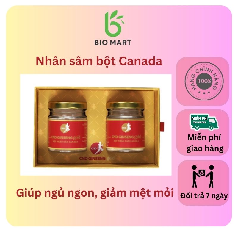 Bột nhân sâm Canada CND Gingseng (5 hũ*25g/set)
