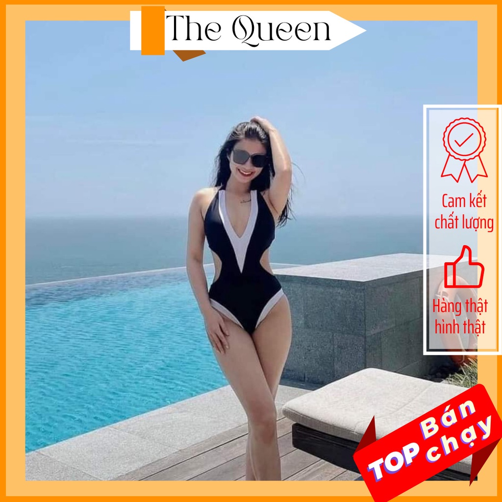 Bikini đồ bơi nữ liền thân ôm eo cá heo hở lưng gợi cảm The queen 020