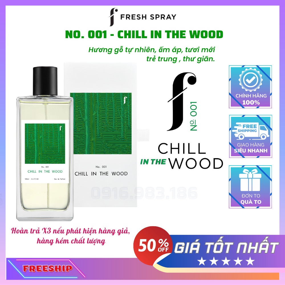 {GIÁ SỈ} Chill In The Wood Nước Hoa Gil Lê F Fresh Spray Hương Thơm Thanh Mát Thư Giãn, Đẳng Cấp [ CHÍNH HÃNG]