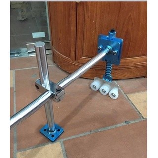 Bộ cữ tỳ phôi 3 con lăn - cữ tỳ gỗ , đè, giữ phôi xuống mặt bàn làm việc , dòng máy soi nằm, máy tubi