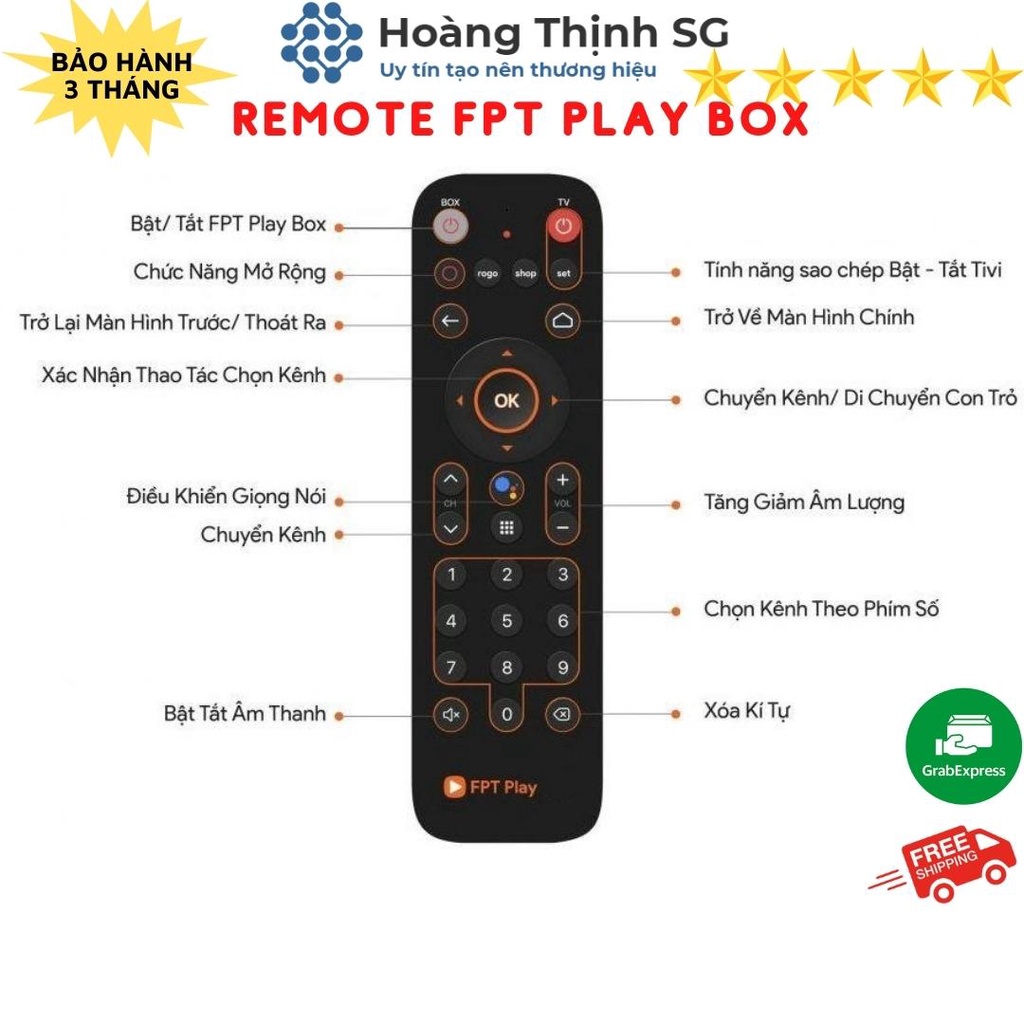 Remote điều Khiển FPT Play Box Chính Hãng, Sử Dụng Giọng Nói Dùng Cho Các Đầu FPT Play Box 2022, 2021, 2020, 2019, 2018 | BigBuy360 - bigbuy360.vn