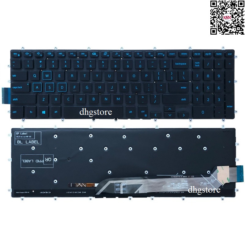 Bàn phím laptop Dell Gaming G3 3500 3579 3779 3590, G5 5500 5587 5590, G7 7588 7790 7590 Có Đèn