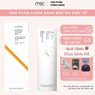 Kem chống nắng che khuyết điểm Màu be Neoderma Blue Blood Face Tinted Sunscreen Spf30 Beige 50ml - Mecskincare