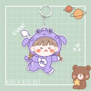Móc khóa cung Bọ Cạp chibi đáng yêu, móc khóa 12 cung hoàng đạo cute