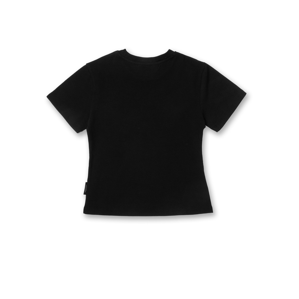 Áo thun DirtyCoins Laurel Wreath Baby Tee Shirt - Black