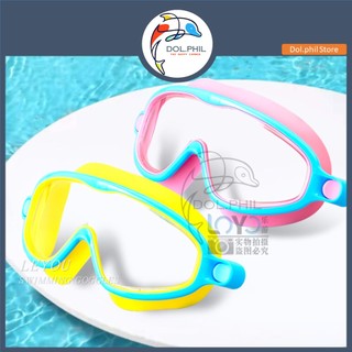 Kính Bơi Trẻ Em Khung To Dol.phil Store Viền Silicone Loại Tốt Giúp Kín Nước Bảo Vệ Mắt Cho Bé Dây Đeo Điều Chỉnh Được