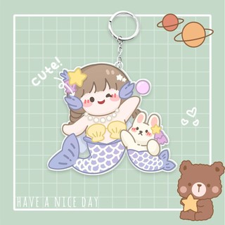 Móc khóa cung Song Ngư chibi đáng yêu, móc khóa 12 cung hoàng đạo cute