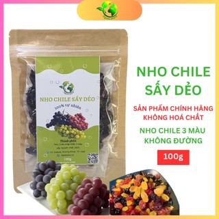 Nho khô sấy dẻo ogani.store hộp 100g nho chi lê 3 màu , không đường, tác dụng sáng mắt, đep da,...